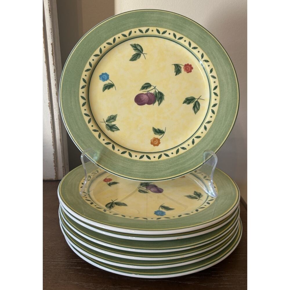 Victoria & Beale “SAVANNAH” 9060 Floral‎ Porcelain Salad Dessert Plates Set of 7